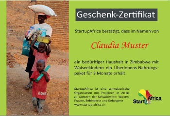 Geschenkgutschein Nahrungsmittelhilfe